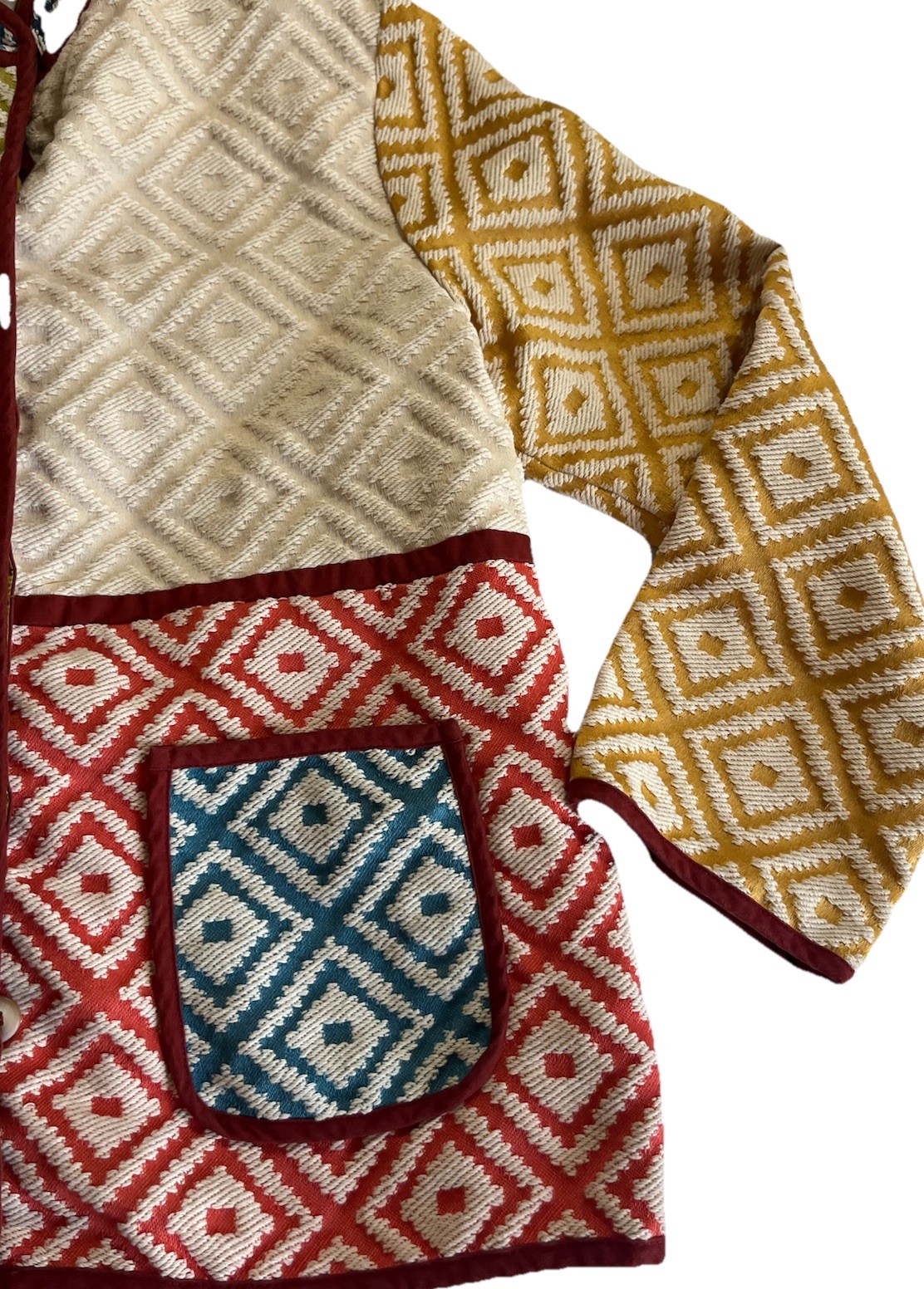 FRNCH Paris Multicolour Patchwork Diamond Quilted… - image 8