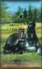Giant Schnauzer Single Toggle light switch plate, made in the USA