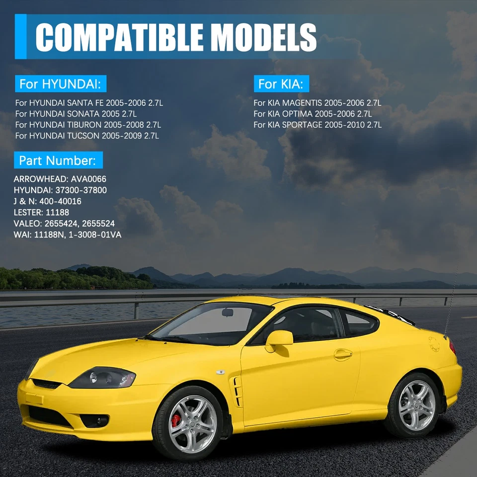 New Alternator for 2005-2007 KIA Sportage Optima Hyundai Santa Tucson V6 2.7L Foto 2 de 4