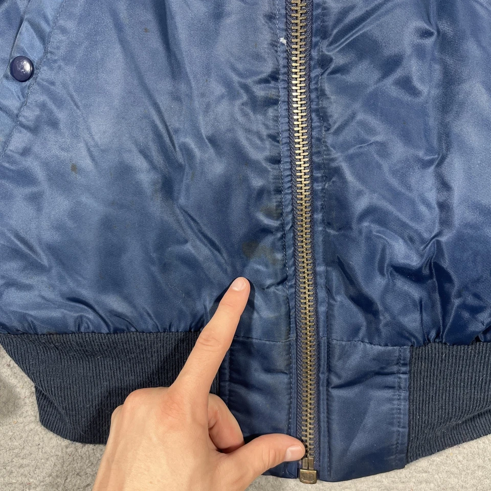 Harry & Fox Associates Sz M Blue USAF B-15 Bomber Jacket (MIL-J-791) Military - Image 2 of 4