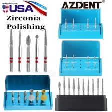 Dental Zirconia Diamond Finishing Polishing Cutting Kit Endo Access FG RA Bur 