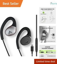 Open Ear USB-C Earbuds Small-Medium Earpieces Wired Mic for Phone Music