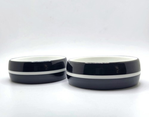 Coppia di 2 lucite laminate a righe bianche e nere vintage? bracciali braccialetti anni 70 - Foto 3 di 8