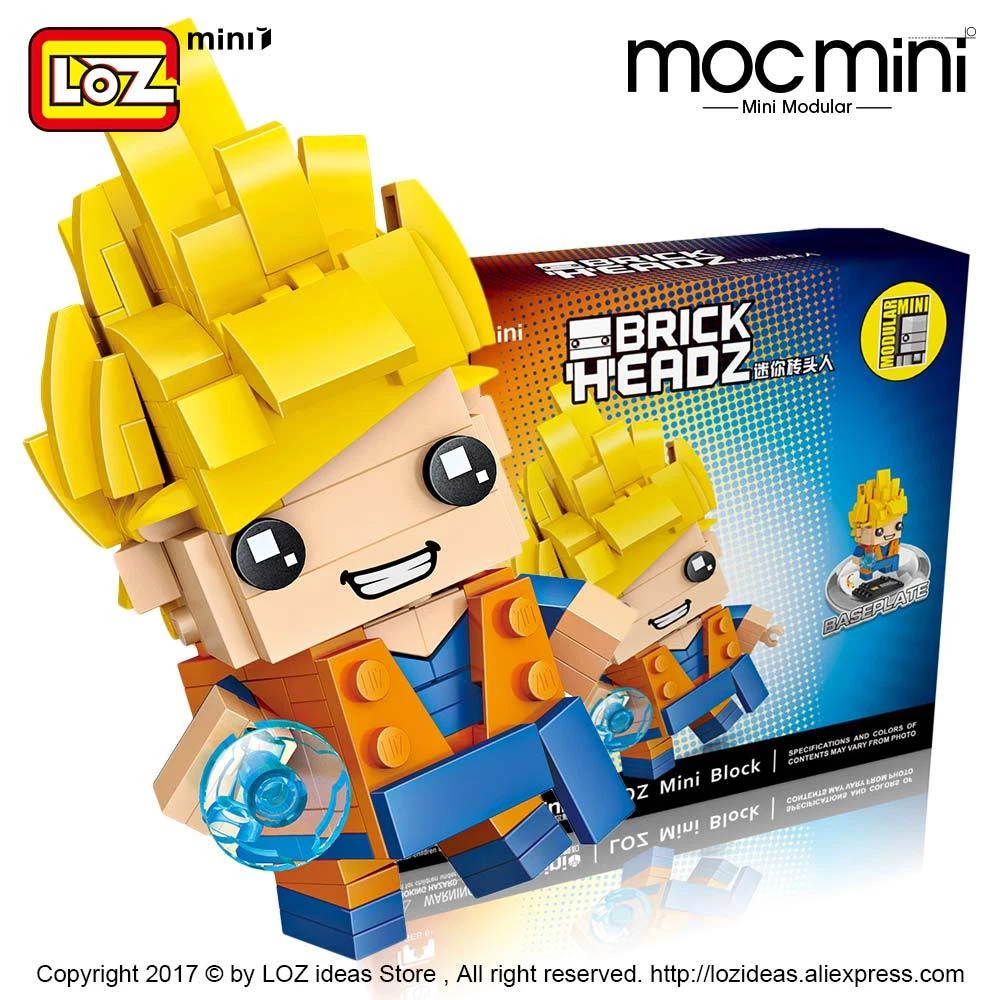 GOKU Brick Headz Loz DBZ Mini Blocks Collector Desktop Toy NEW
