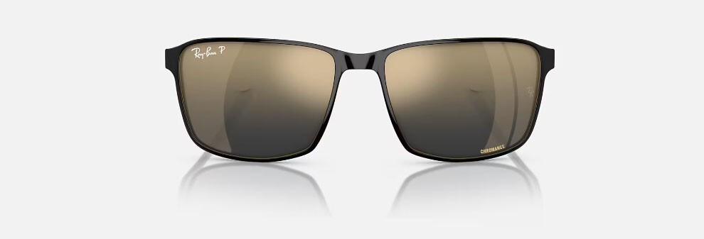 RAY-BAN RB3721CH 187/J0 TECH BLACK GOLD CHROMANCE POLARIZED