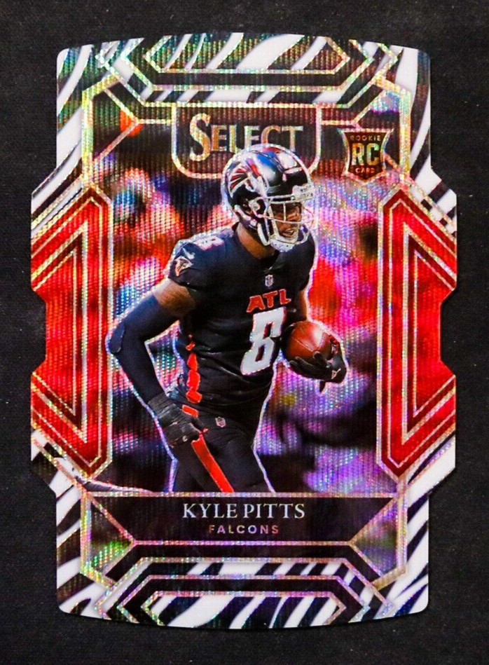 2021 Panini Select - Kyle Pitts - Rookie Club Level Zebra Prizm Die Cut Case Hit