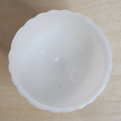 White Milk Glass Raised Pedestal Bowl 4 5/8” Tall 4” Wide - Picture 2 of 9