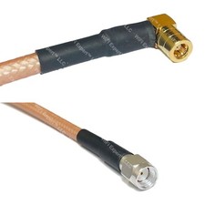 RG400 SMB FEMALE ANGLE to RP-SMA MALE RF Cable FAST-SHIP LOT