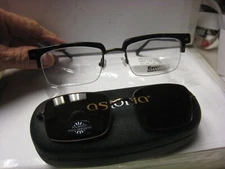 Revolution Eyeglass  DEMO Frame WITH sun shade  REV752 in HUBR 51-19-140 w/case