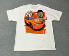 Home Depot Tony Stewart Shirt Mens Large White 20 Gibbs Racing Dual Graphic New