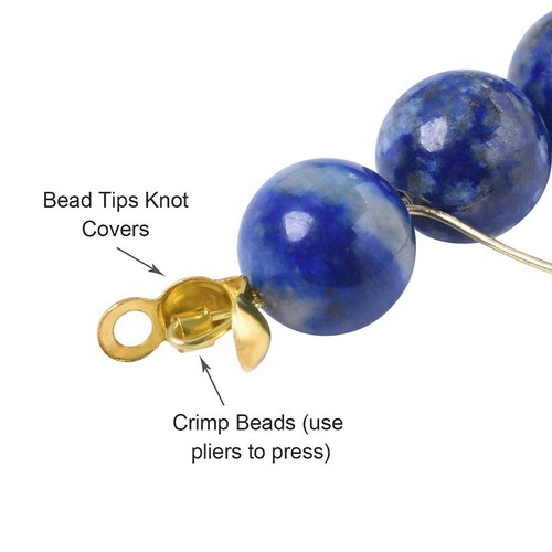 1 Set Crimp Beads Cover Iron Bead Tips Knot Covers Wire Guardians Findings Set - Picture 6 of 12