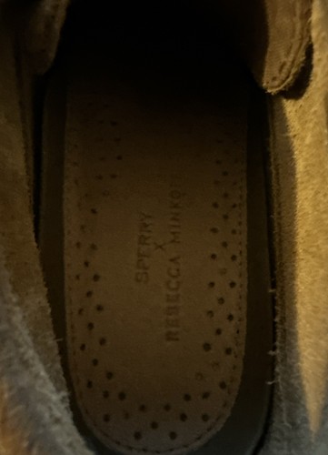 Botas de gamuza Rebecca Minkoff x Sperry mocasines de cuero flecos boho para mujer talla 6 - Imagen 9 de 10