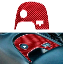 Red Real Carbon Fiber Shift Console Button Panel Trim #D Fits 98-04 Corvette C5