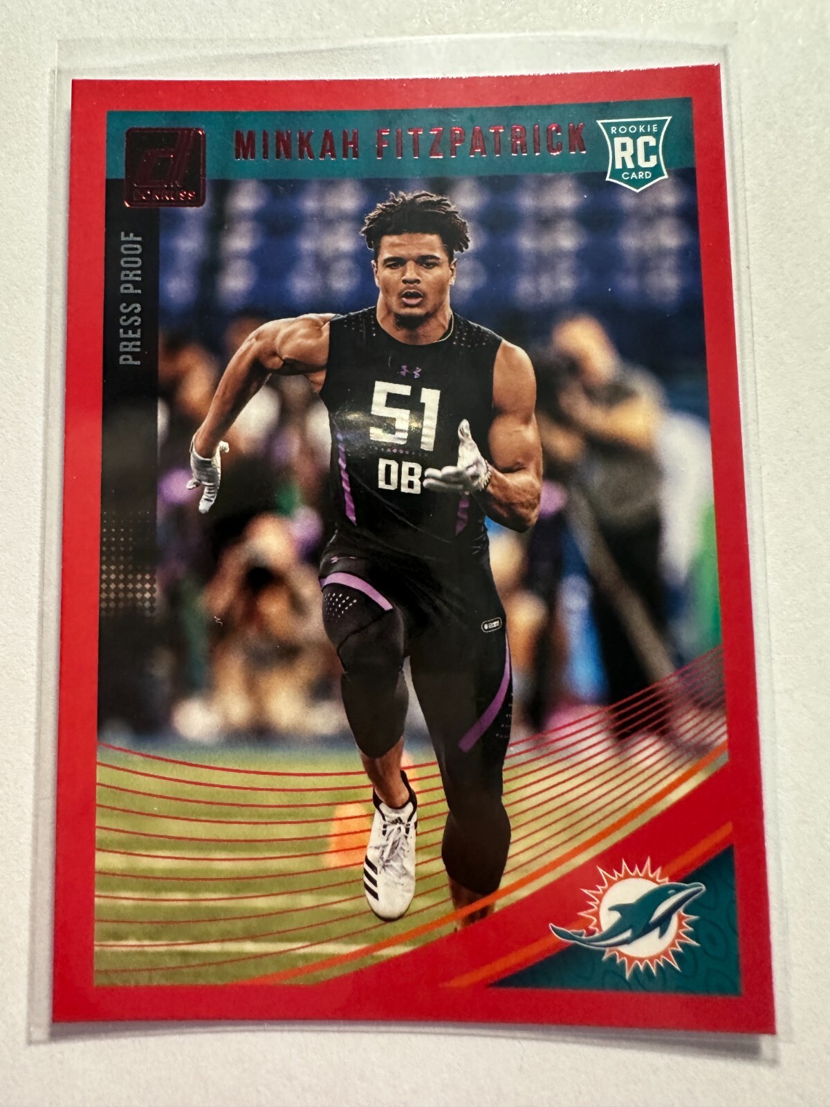 K20,576 - 2018 Donruss Press Proof Red #353 Minkah Fitzpatrick
