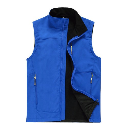 Giacca Senza Maniche Uomo Esterno Foderata Pile Gilet Top Gilet Cappotto Caldo - Foto 18 di 28