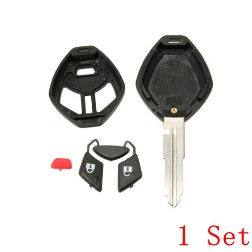 3Button Remote Key Fob Case Shell w/ Blade Replacement Fits Mitsubishi Outlander - Picture 3 of 12