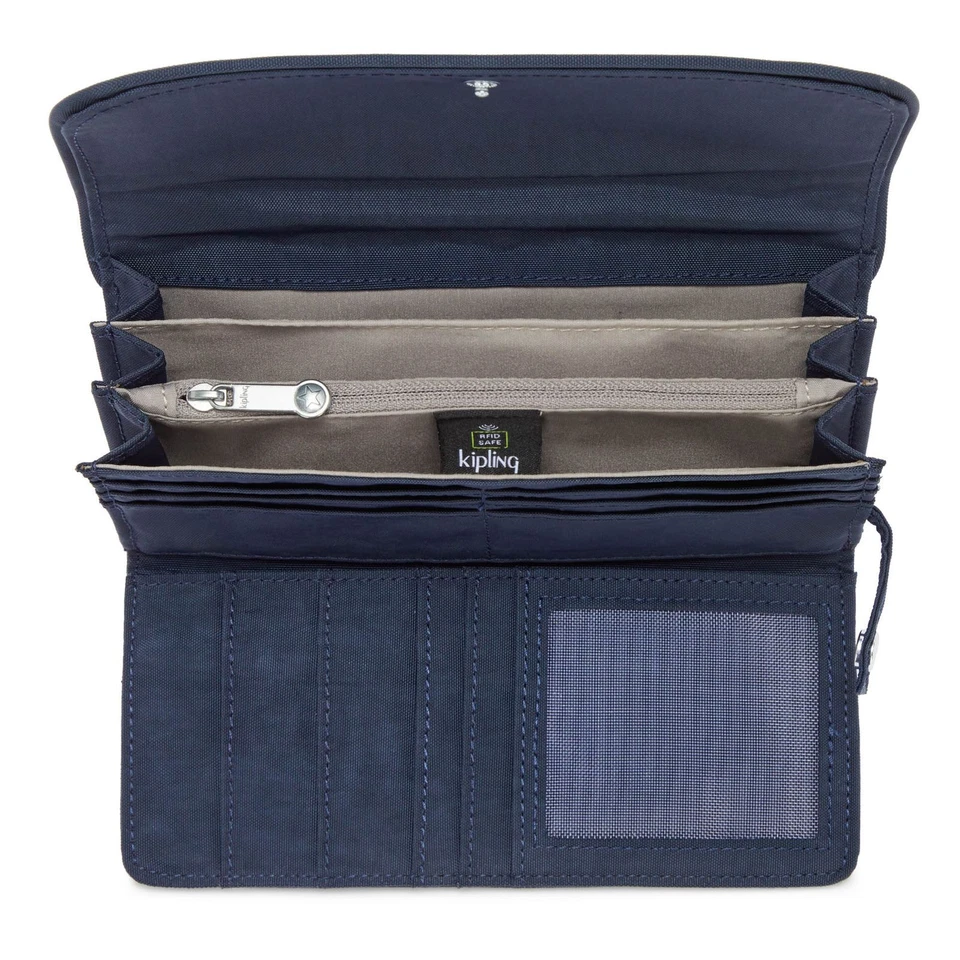 kipling Basic Money Land Wallet L Blue Bleu 2 - Immagine 3 di 4