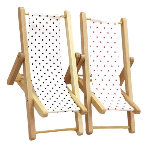 2 Pcs Mini-Möbel Mikro-Landschafts-Miniatur-Strandkorb Mini-Lounge-Sessel - Bild 7 von 12