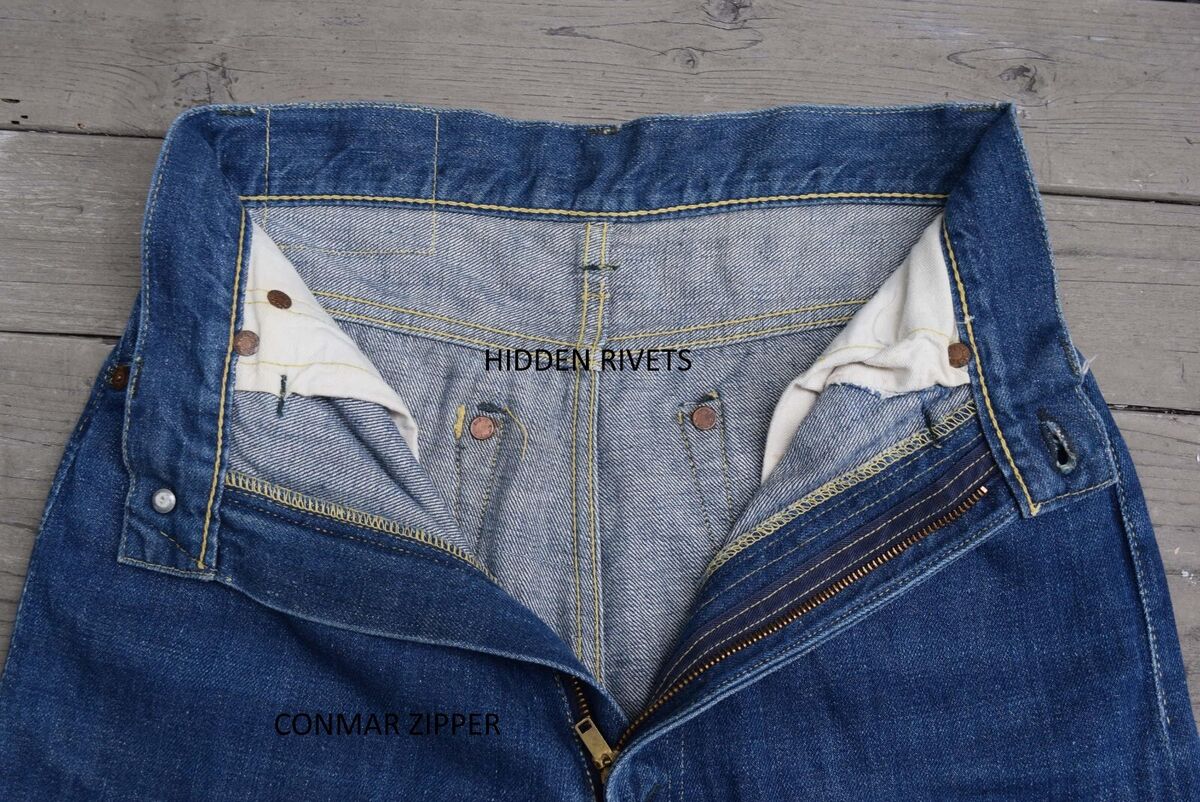 1940s-50s Vintage Lady Levi 701XX jeans. Wide Legs. Big E 1940s-50s Vintage Lady Levi 701XX jeans. Wide Legs. Big E