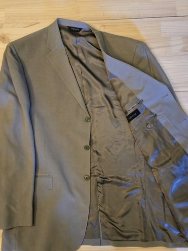 New Claiborne Men’s Classic 3 Button Woven Silk Blazer Coat Size 46 $250 Retail - Picture 3 of 11