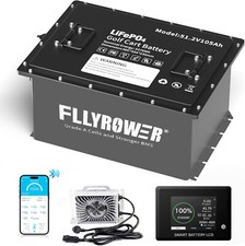 48V 105Ah Lithium Golf Cart Battery Built-in Smart 200A BMS 20A Charger 10Year