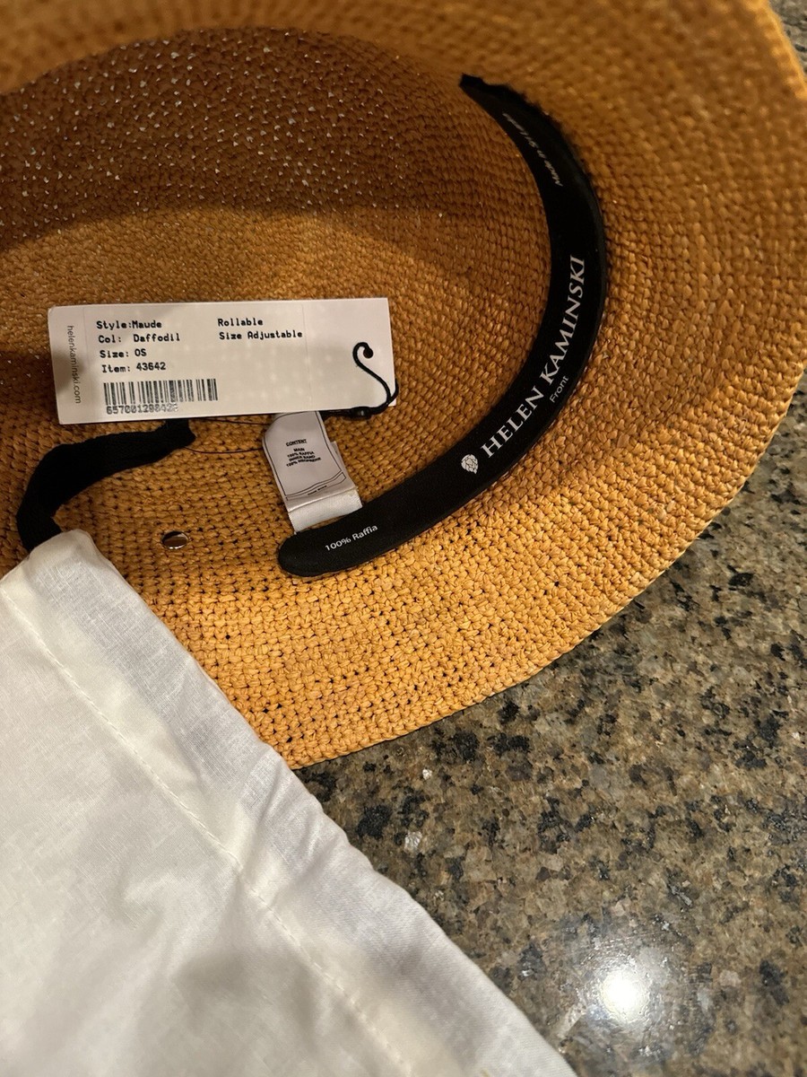 one Helen Kaminski Maude Bucket Hat Daffodil 43642 Rollable Size