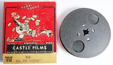 Vintage B/W Silent 100' 16mm Castle Film 715 1934 - Owl and the Pussy Cat