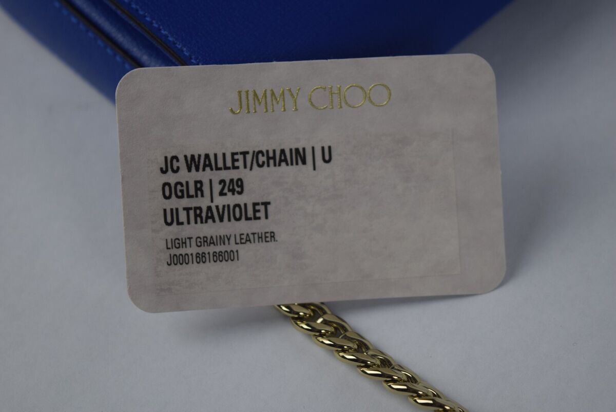 NWT Authentic JIMMY CHOO JC Leather Wallet On Chain NWT Authentic JIMMY CHOO JC Leather Wallet On Chain