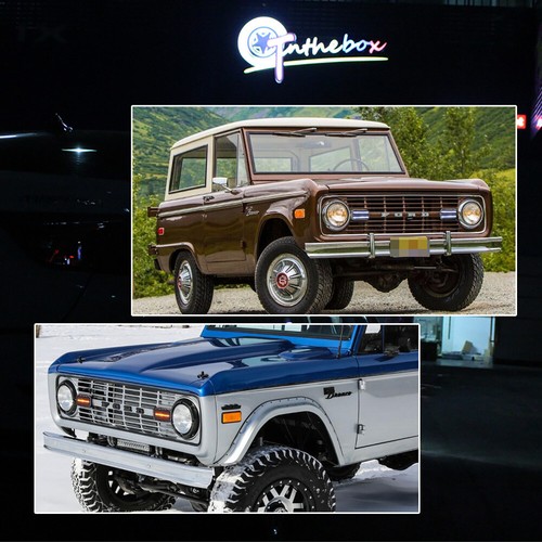 2x Smoked Front Grill Turn Signal Lights DRL Lamps Set For Ford Bronco 1966-1968 - Picture 10 of 11