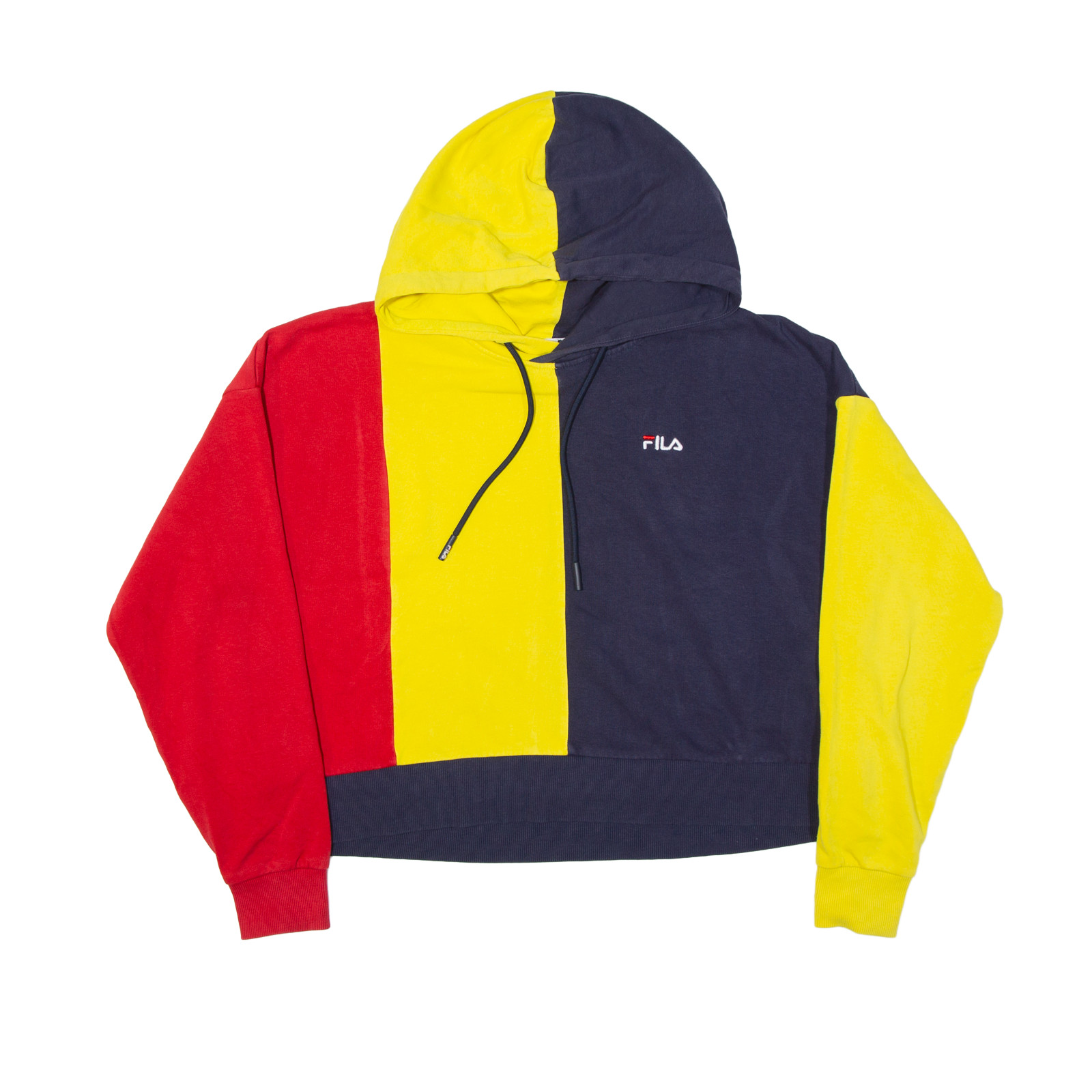 FILA Felpa con Cappuccio Cropped Blu Pullover Donna XL