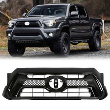 Fits 2012 2013 2014 2015 Toyota Tacoma Gloss Black Mesh Hood Bumper Grill Grille Fits 2012 2013 2014 2015 Toyota Tacoma Gloss Black Mesh Hood Bumper Grill Grille