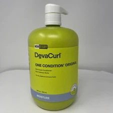 DevaCurl One Condition Original Rich Cream Conditioner, Soft Lemongrass, 32 fl.