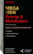 GNC Mega Men Energy Metabolism Multivitamin Gluten-Free Caplets
