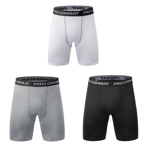 Mens Compression Pants Sports Leggings Basketball Shorts Yoga Workout Q0X8 - Picture 8 of 16