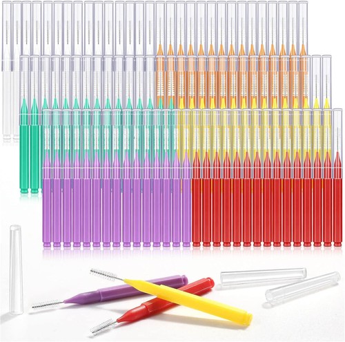 Modacraft 120Pcs Interdental Brush 6 Sizes Braces Brush Toothpicks with Soft Bri - Bild 2 von 24