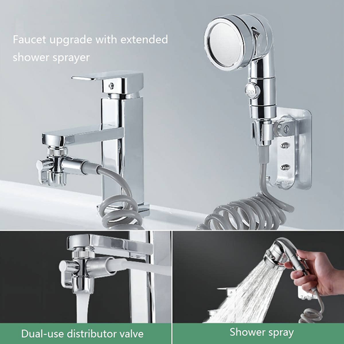 Sink Faucet Hose Sprayer Attachment Handheld Sink Sprayer with 6 Adapters & On/O - Picture 2 of 7
