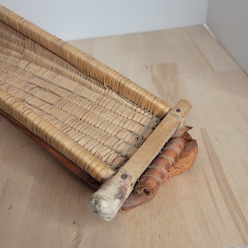 Vintage Jai Alai Cesta Wicker Rattan Basket Scoop Leather Glove Sports 