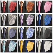 Men 8CM Wide Paisley Neck Tie Floral Wedding Party Business Tuxedo Necktie
