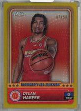 2024 Topps Chrome McDonald’s All American Dylan Harper /50 Gold Refractor #88