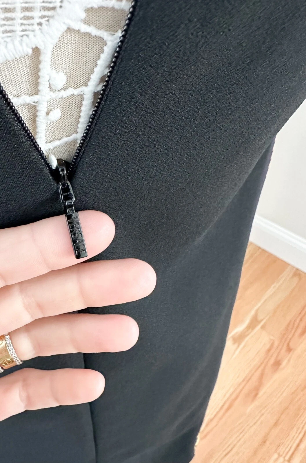 Mini abito senza maniche barocco Versace con pannelli