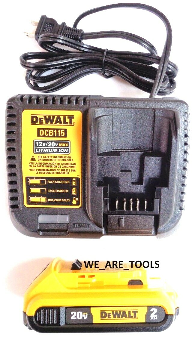 (1)  Dewalt 20V DCB203 Battery, (1) DCB115 Charger 2.0 AH 20 Volt