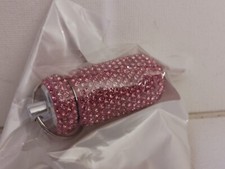 PINK RHINESTONE PILL HOLDER KEYCHAIN