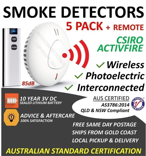Paired Wireless Interconnected Photoelectric Smoke Alarm Detector 10-Yr Battery - Picture 35 of 46