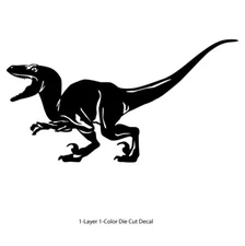 Dinosaur - Velociraptor #3, Jurassic Period 4-21" - Die Cut Vinyl Decal Sticker