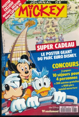 DISNEYANA-Euro Disney-Journal de Mickey Mag # 2077-4/10/9 Comix and more