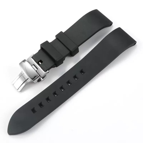 Schnellverschluss weiches Silikon Uhrenarmband Kautschukband Schmetterlingsve... - Bild 15 von 38