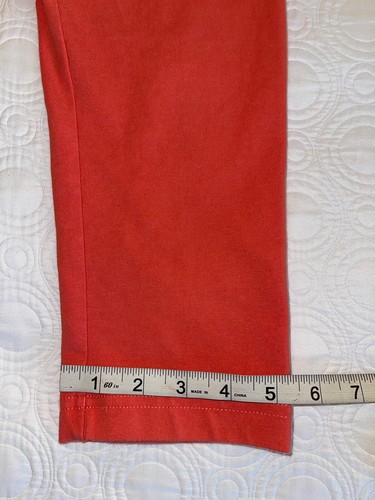 Hanna Anderson girls Coral Pinkish pull on leggings size 140 or 10 READ &VIEW - Picture 12 of 12