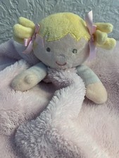 Blankets  Beyond Pink Plush Blonde Girl Brown Eyes Baby Security Toy Lovey EUC