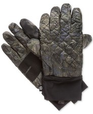  124 Isotoner Men Quilted Gloves Green Camo Touchscreen Athletic Winter Size S/M