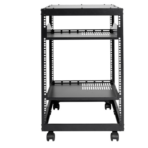 VEVOR 15U 4 Post Open Frame Server Rack Network Enclosure 23''-40'' Adjustable - Photo 9/12